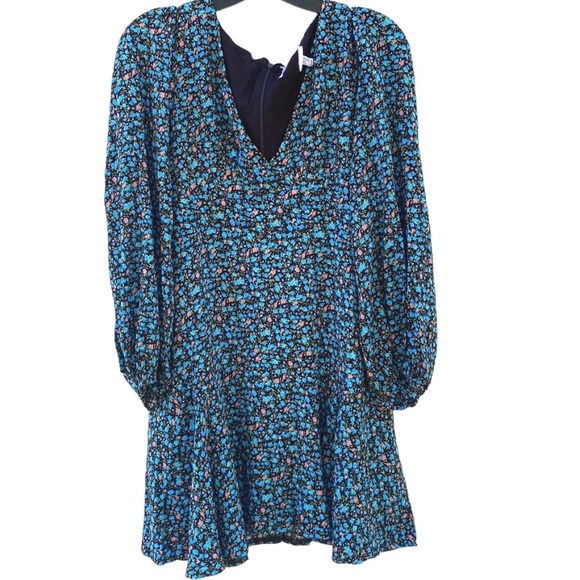 NWOT Princess Polly Womens size 4 Sting black balloon Sleeve floral Mini dress - Picture 2 of 8